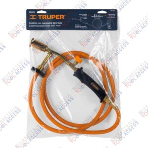 Soplete de latón con manguera de 2 m, punta pol 7/8", TRUPER