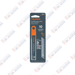 Estuche con 10 cuchillas SK4 de 9 mm para cutter, TRUPER