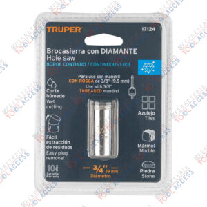Brocasierra diamante 3/4" borde continuo, TRUPER