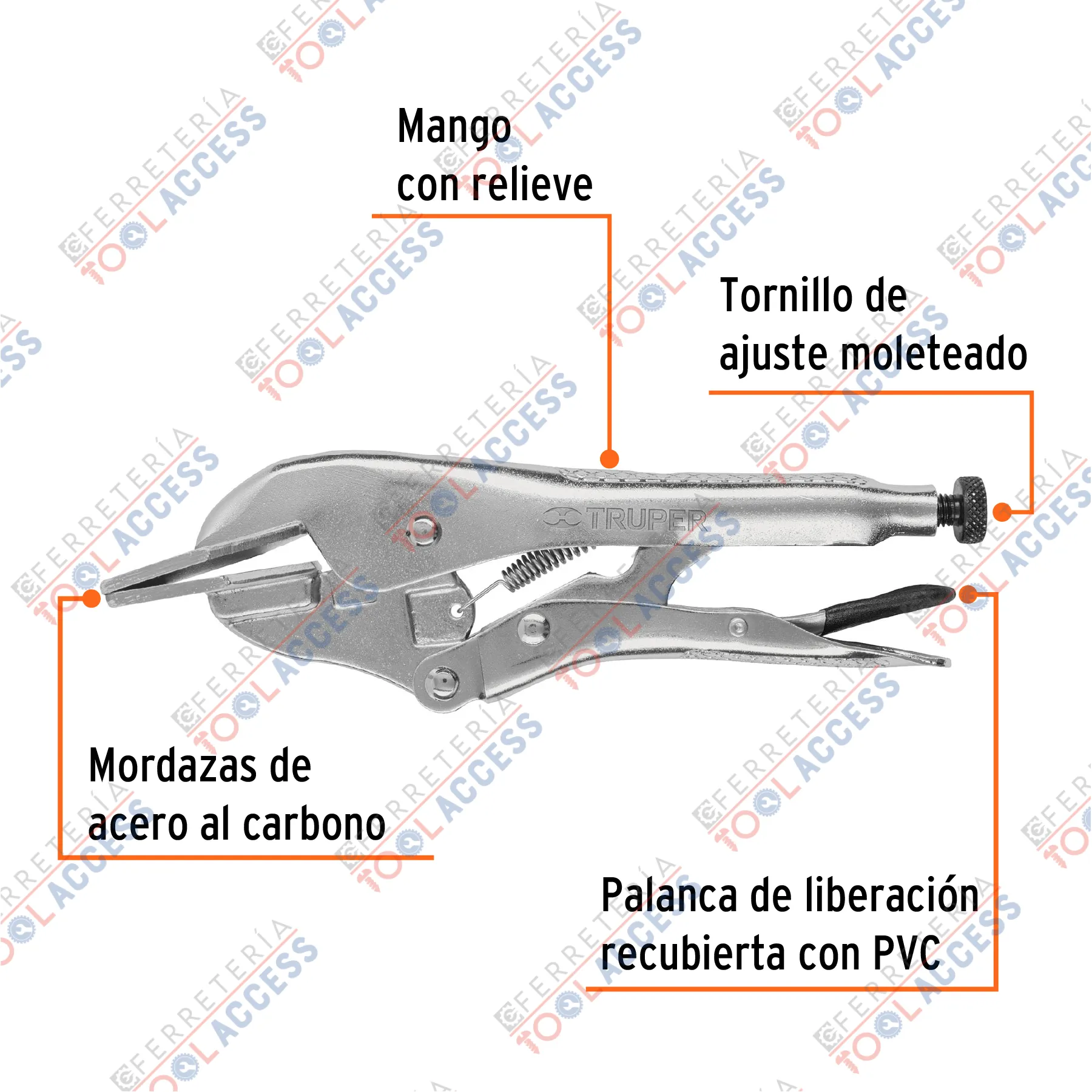 Alternative view of Pinza de presión 8" hojalatera, Truper