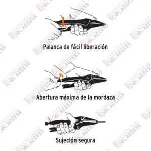 Alternative view of Pinza de presión 4", punta larga, Truper