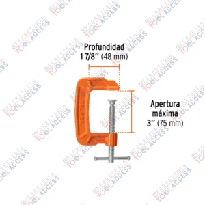 Alternative view of Prensa 3" de hierro dúctil para carpintería, Truper