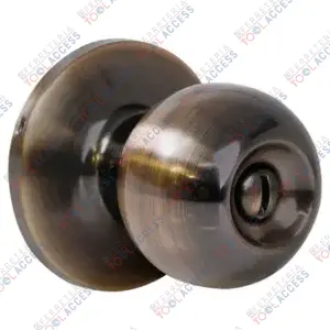 Alternative view of Pomo cilíndrico bola función recámara, latón antiguo, llave estándar, Prolok