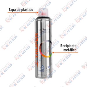 Alternative view of Pintura en aerosol, negro satín, bote esbelto, 400 ml, Truper