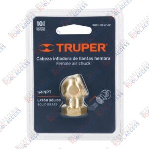 Cabeza infladora de llantas, conexión hembra 1/4" NPT,TRUPER