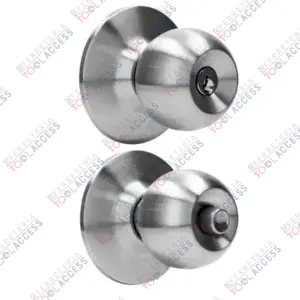 Alternative view of Pomo cilíndrico bola para constructora función recámara, acero inoxidable, llave std, caja, Prolok