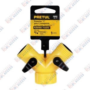 Conector "Y" 3/4" plástico para manguera, Pretul