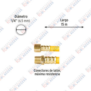Alternative view of Manguera para compresor, de PVC, 15m x 1/4", PRETUL