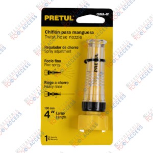 Chiflón 4" de plástico para manguera, Pretul