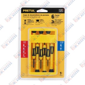 Juego con 6 desarmadores de precisión, PRETUL