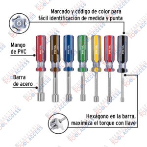 Alternative view of Juego de 7 desarmadores de caja mango de PVC, PRETUL