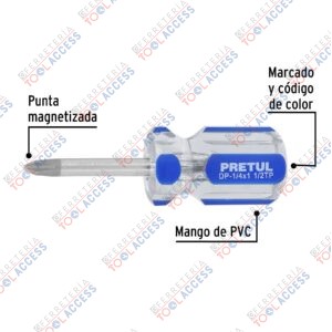 Alternative view of Desarmador de cruz 1/4 x 1-1/2" mango de PVC, PRETUL