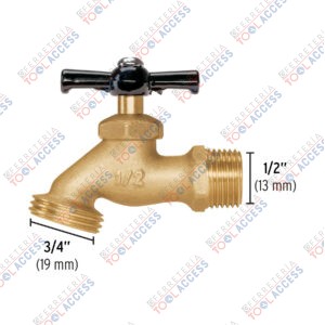 Alternative view of Llave p/manguera, de latón, 100g, 1/2", granel, PRETUL