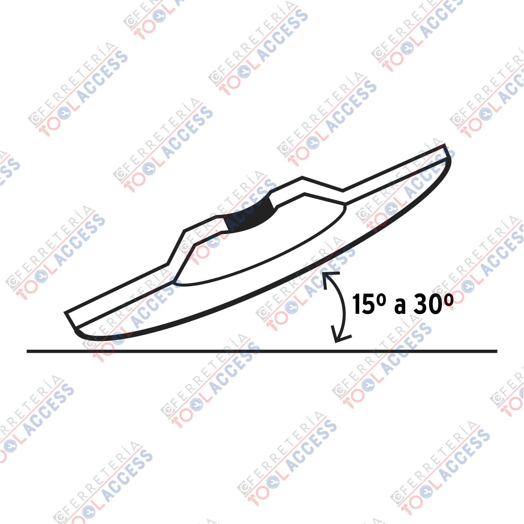 Disco laminado 4-1/2", grano 60 centro 7/8", fibra, PRETUL - Imagen 3
