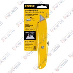 Navaja retráctil 6" cuerpo de aluminio, PRETUL