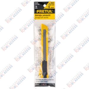 Cutter 9 mm plástico, PRETUL