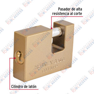 Alternative view of Candado antipalanca 80 mm cuerpo de hierro, HERMEX