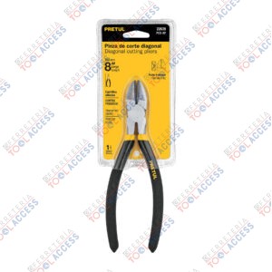 Pinza de corte diagonal 8" mango de PVC, PRETUL