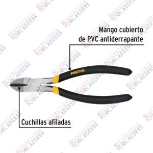 Alternative view of Pinza de corte diagonal 8" mango de PVC, PRETUL
