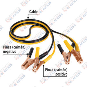Alternative view of Cables pasa corriente 2.5m, 125 A, 10 AWG, con funda, PRETUL