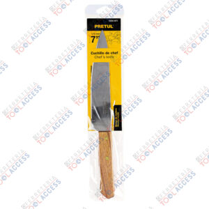 Cuchillo de chef 7" mango de madera, PRETUL