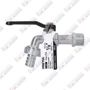 Llave de esfera, 1/2" de zinc, PRETUL