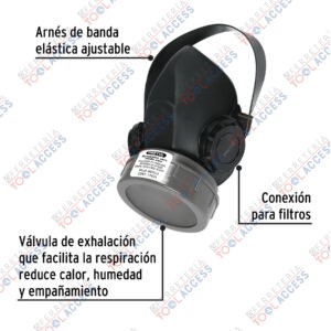 Alternative view of Respirador sin cartucho, 1 filtro, Pretul
