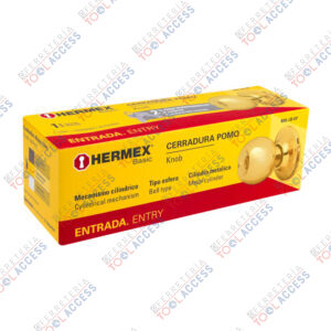 Cerradura tipo esfera, cilíndrico, entrada, brillante, Hermex