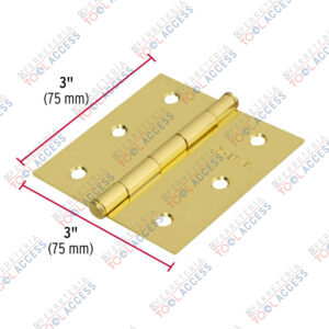 Alternative view of Bolsa c/2 bisagras cuadradas 3", latonado, HERMEX