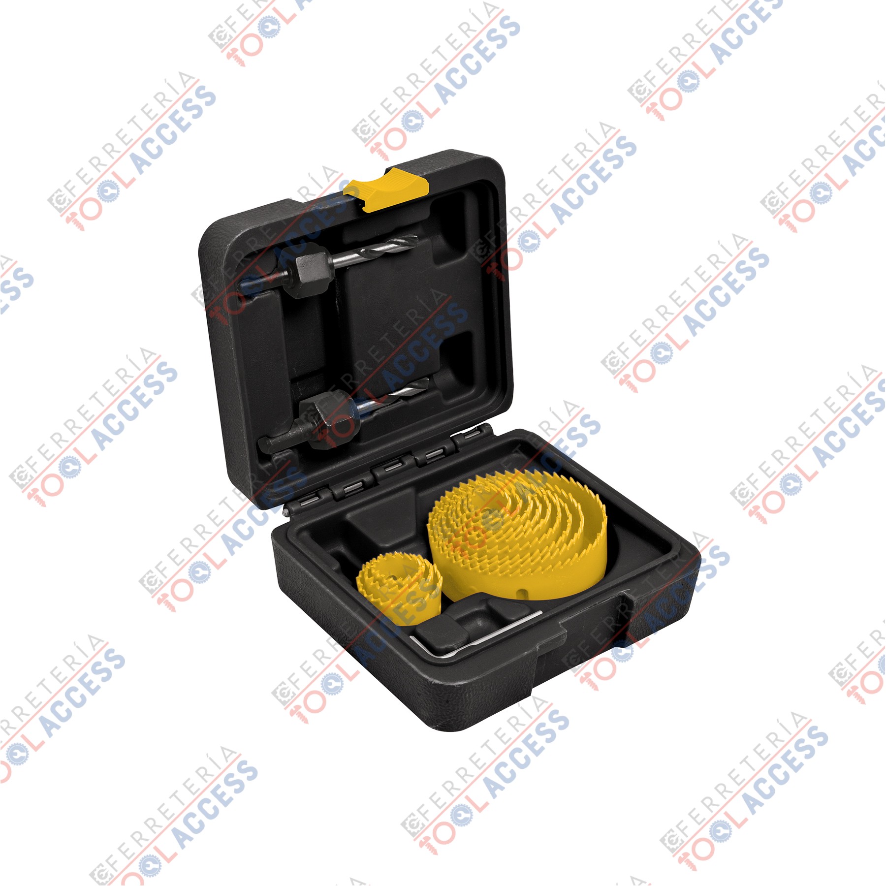 Juego de 12 brocasierras, 2 mandriles y llave allen, Pretul