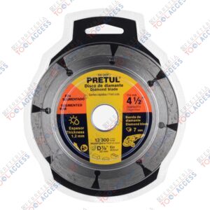 Disco de diamante de 4-1/2" x 1.2 mm rin segmentado, PRETUL