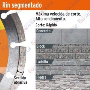 Alternative view of Disco de diamante de 4-1/2" x 1.2 mm rin segmentado, PRETUL