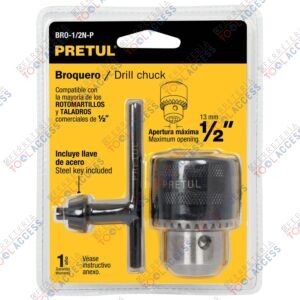 Broquero 1/2" con llave, PRETUL