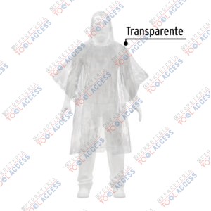 Alternative view of Poncho o capamanga desechable de polietileno, PRETUL