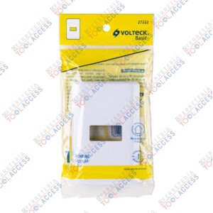 Placa 1 módulo de ABS, blanca, VOLTECK BASIC