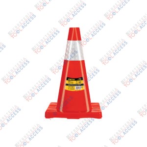 Cono de precaución de 45 cm de PVC con reflejante, PRETUL