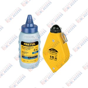 Tiralíneas plástico con gis 15 m (50 ft), PRETUL