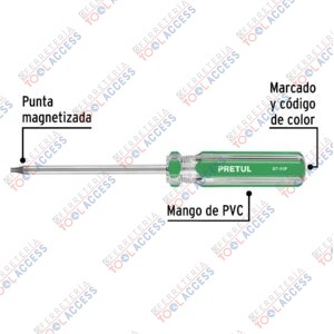 Alternative view of Desarmador punta Torx T 15 mango de PVC, PRETUL
