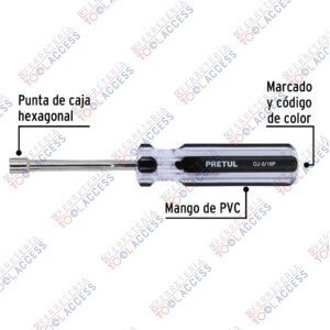 Alternative view of Desarmador de caja 3/16" mango de PVC, PRETUL