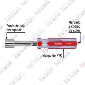 Alternative view of Desarmador de caja 1/2" mango de PVC, PRETUL
