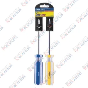 Juego de destornilladores conmango de PVC combinados, 2 piezas en blíster, Foy