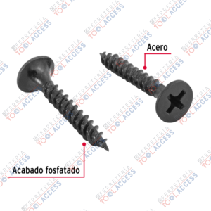 Alternative view of 100 pijas 6 x 1"cabeza plana phillips multiusos cuerda fina
