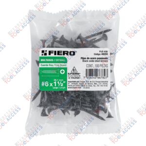 100pijas 6x1-1/2"cabeza plana phillips multiusos cuerda fina, Fiero