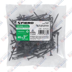 100 pijas 6 x 2"cabeza plana phillips multiusos cuerda fina, Fiero