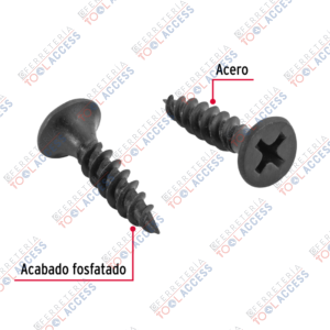Alternative view of 100 pijas 8x3/4"cabeza plana phillips multiusos cuerda fina, Fiero