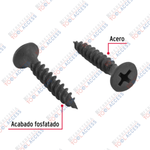 Alternative view of 100 pijas 8 x 1"cabeza plana phillips multiusos cuerda fina, Fiero