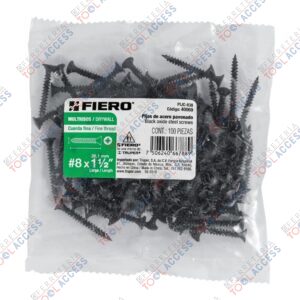 100pijas 8x1-1/2"cabeza plana phillips multiusos cuerda fina, Fiero