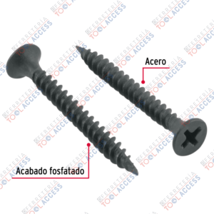 Alternative view of 100pijas 8x1-1/2"cabeza plana phillips multiusos cuerda fina, Fiero