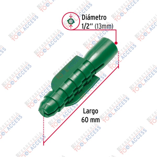 Bolsa con 50 taquetes de plástico 1/2", FIERO - Imagen 4
