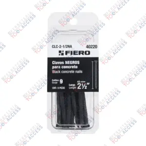 Blíster con 15 clavos negros para concreto 2-1/2", FIERO